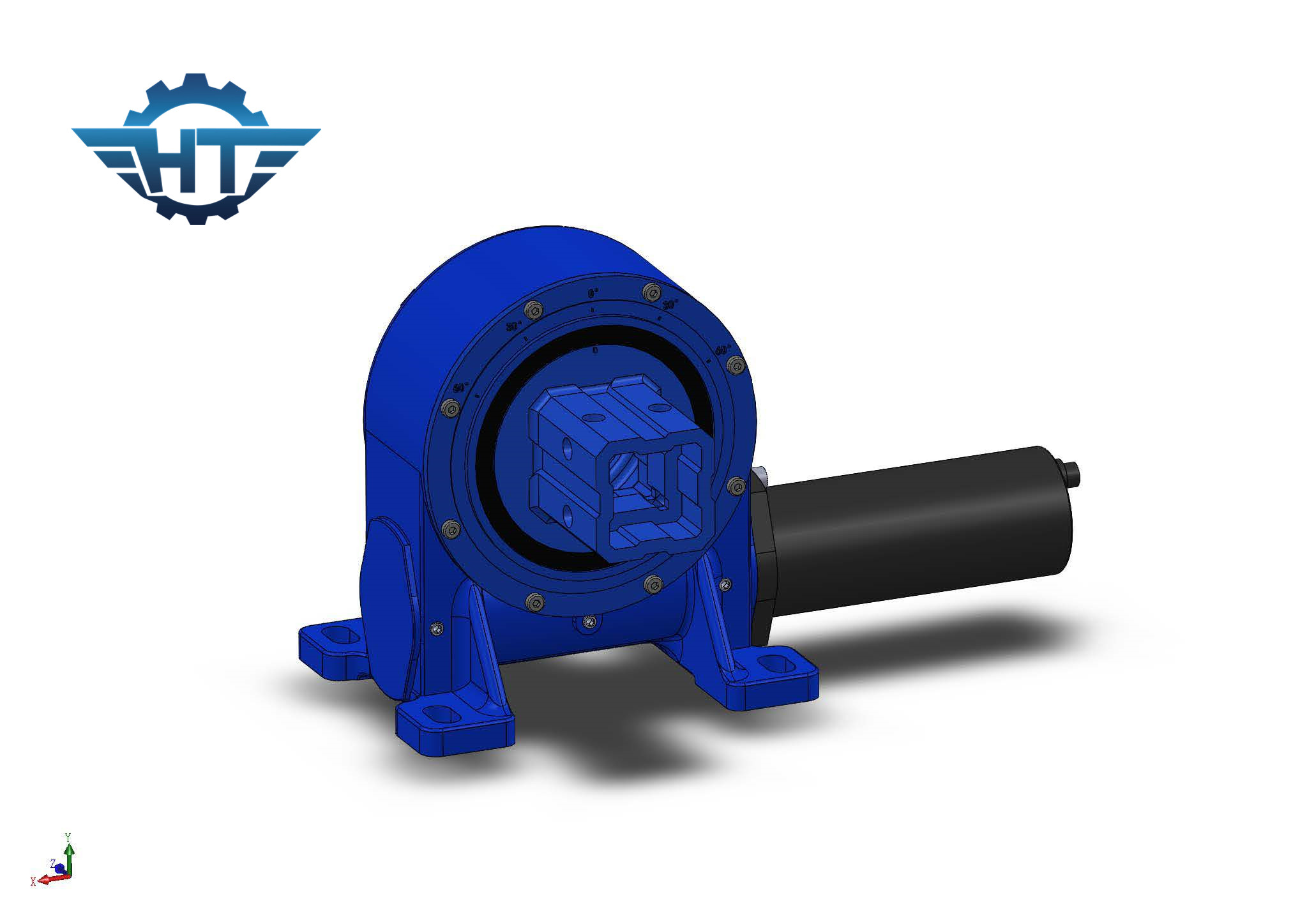 7 Inch Hourglass Worm Zero Backlash Slew Drive For Parabolic Trough