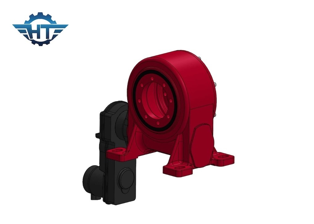 Inner Hard Stop ±60° Worm Gear Slew Drive With Self Lock And Precision 0.15 Degree
