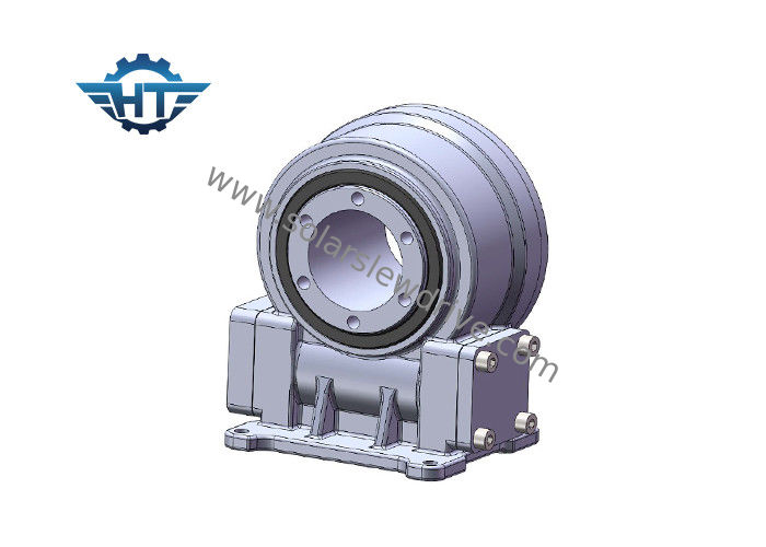 Gear Ratio 61 / 1 Vertical Worm Gear Slew Ring With Nema 34 And Motor Driver For CPV And CSP