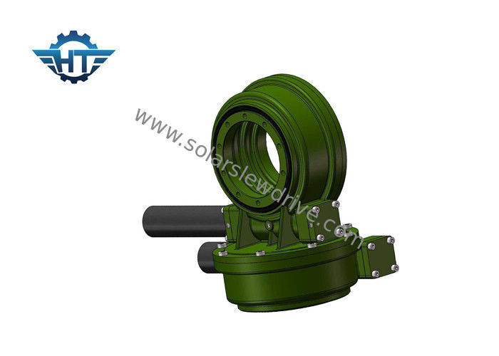 Dual Axis Small Slew Drive With 24VDC Planetary Geared Motor For Solar Tracking System