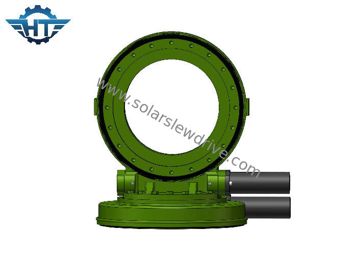 Biaxial Worm Slew Drive With 24VDC Planetary Motor For 2 Axis Solar Tracking System