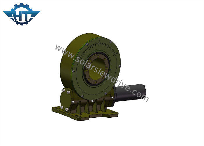 61/1 Ratio Vertical Worm Gear Slewing Bearing With Enclosed House For Solar Tracker