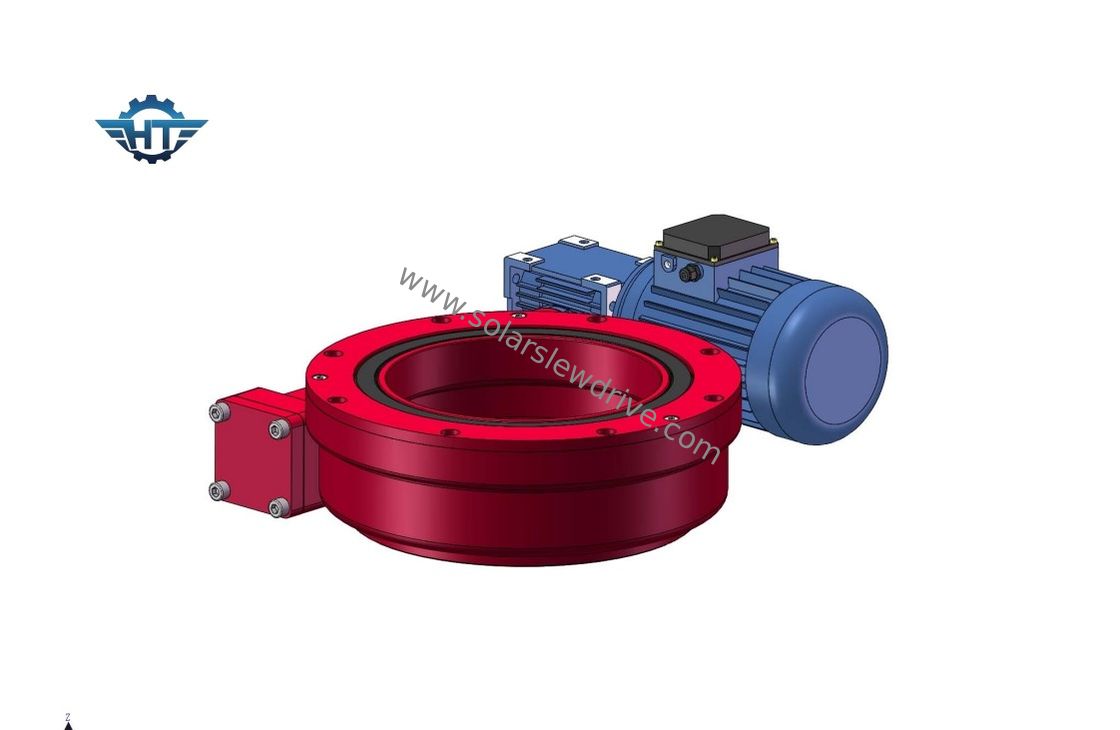 Single Enveloping Worm Gear Slew Drive , Self Locking And IP66 Grade For Solar Trackers