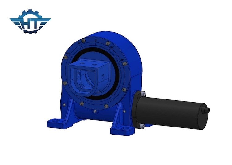 Hourglass Enveloping Worm Gear Slewing Drive For Self Locking Solar