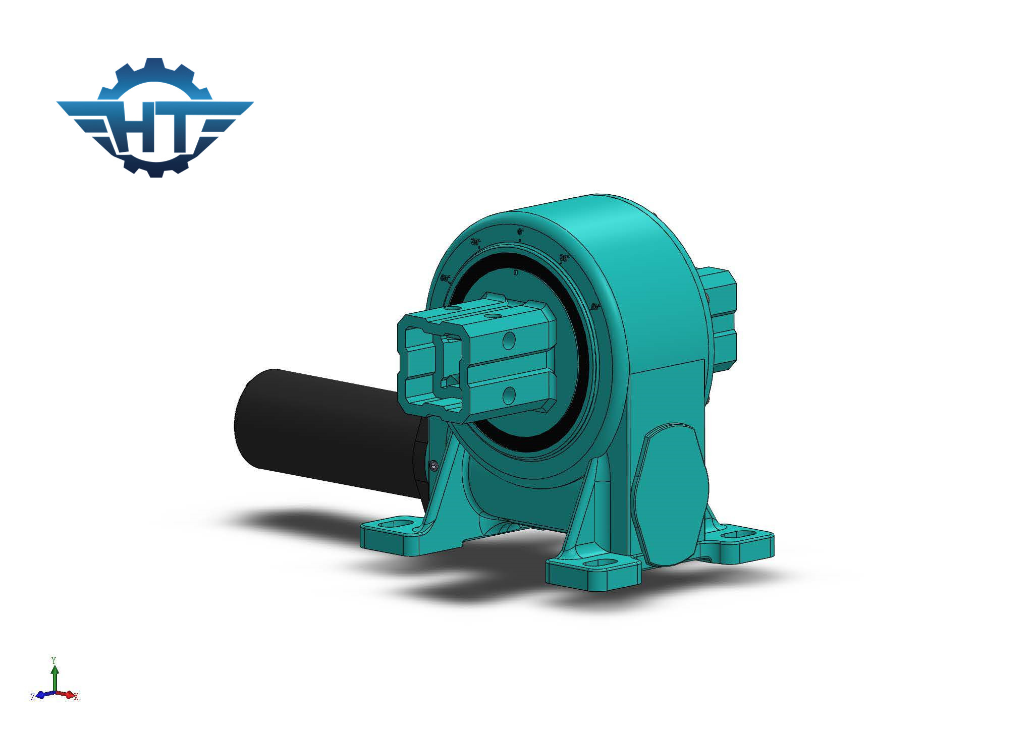 Enveloping Worm Gear Single Axis PV Solar Slew Drive 42CrMo Material